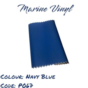 Navy blue marine vinyl sample. Code: P067