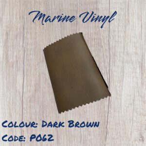 Dark brown marine vinyl sample. Code: P062