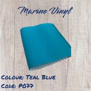 Teal blue marine vinyl sample. Code: P077