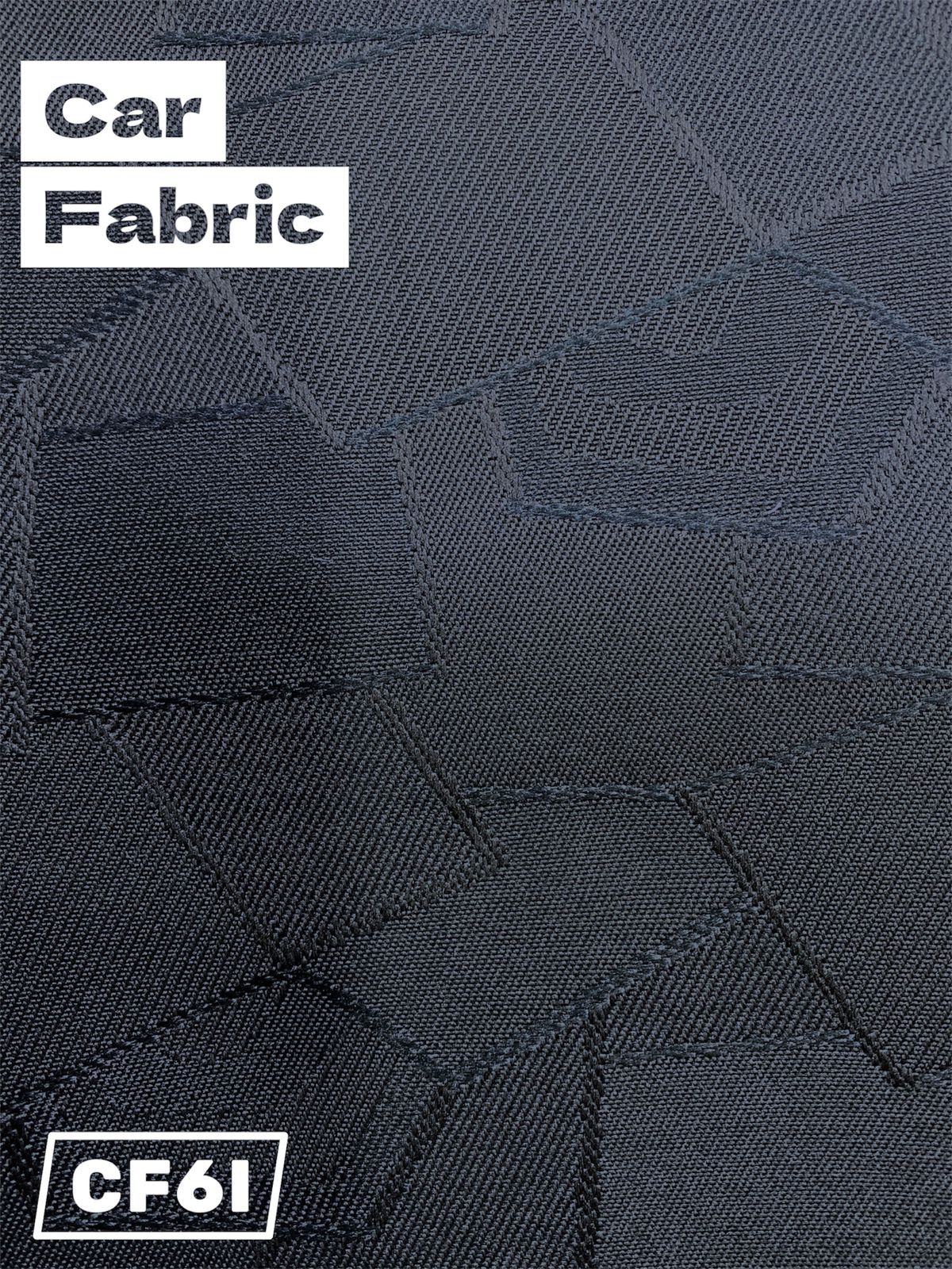 Dark gray fabric sample with geometric pattern, code CF61