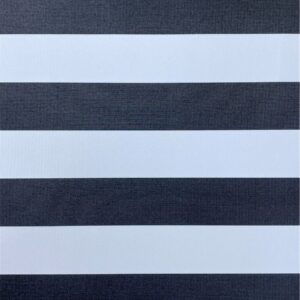 Blue and dark gray striped canvas fabric. Sample swatch with ID 02-41-1.