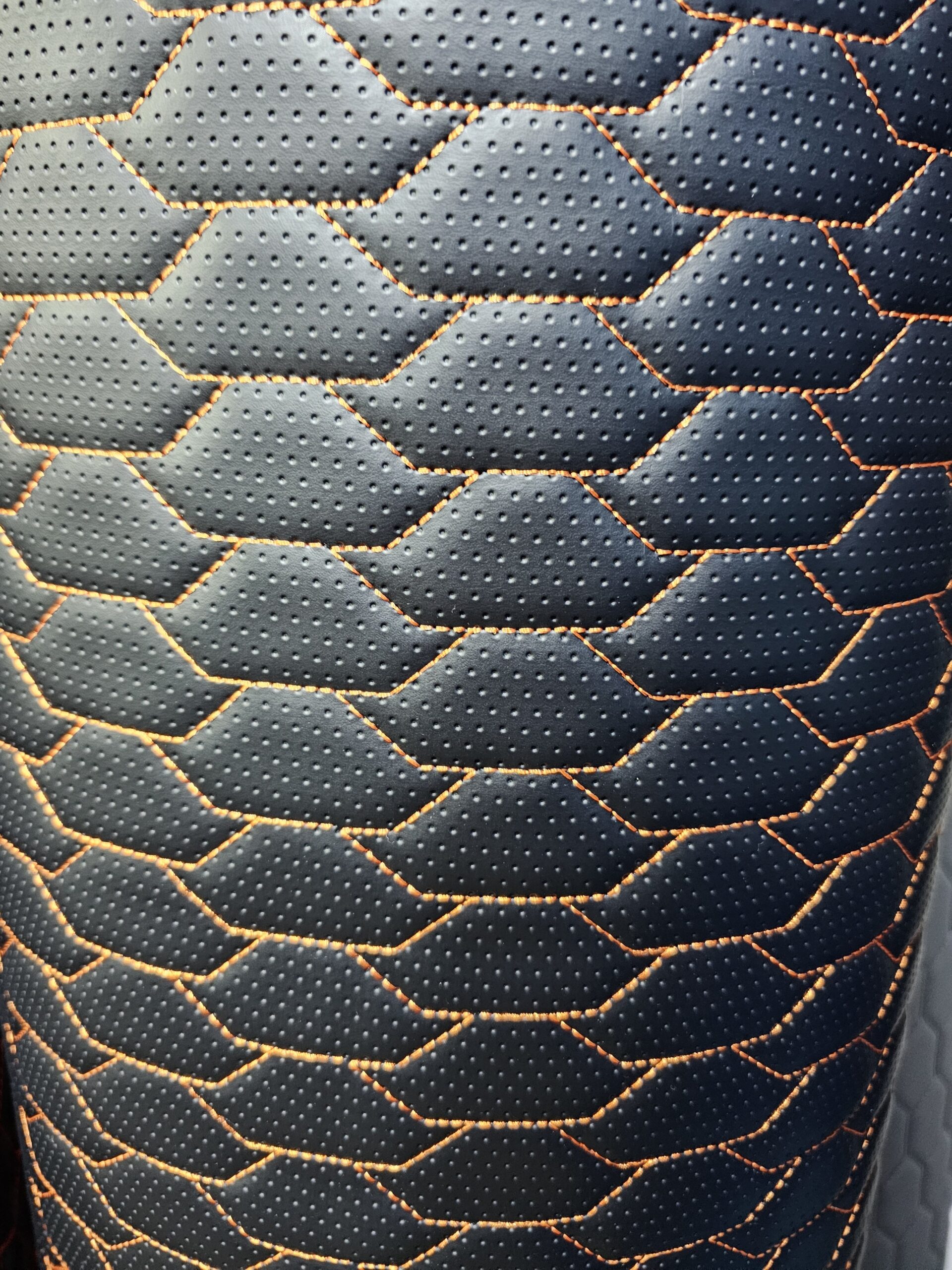 Bentley Perforated Lambo design Black/Orange