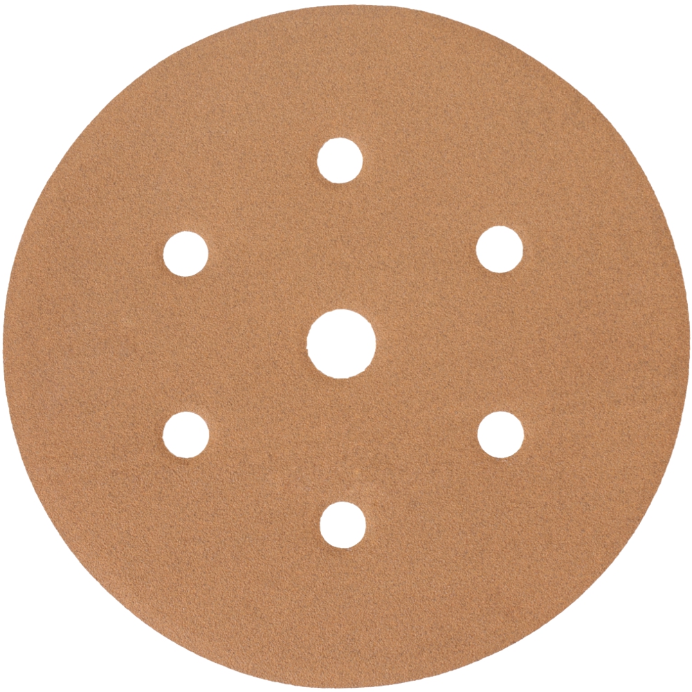 Gold Disc (50 Pieces) 500Grit 150Mm X 6+1 Holes Hook And Loop