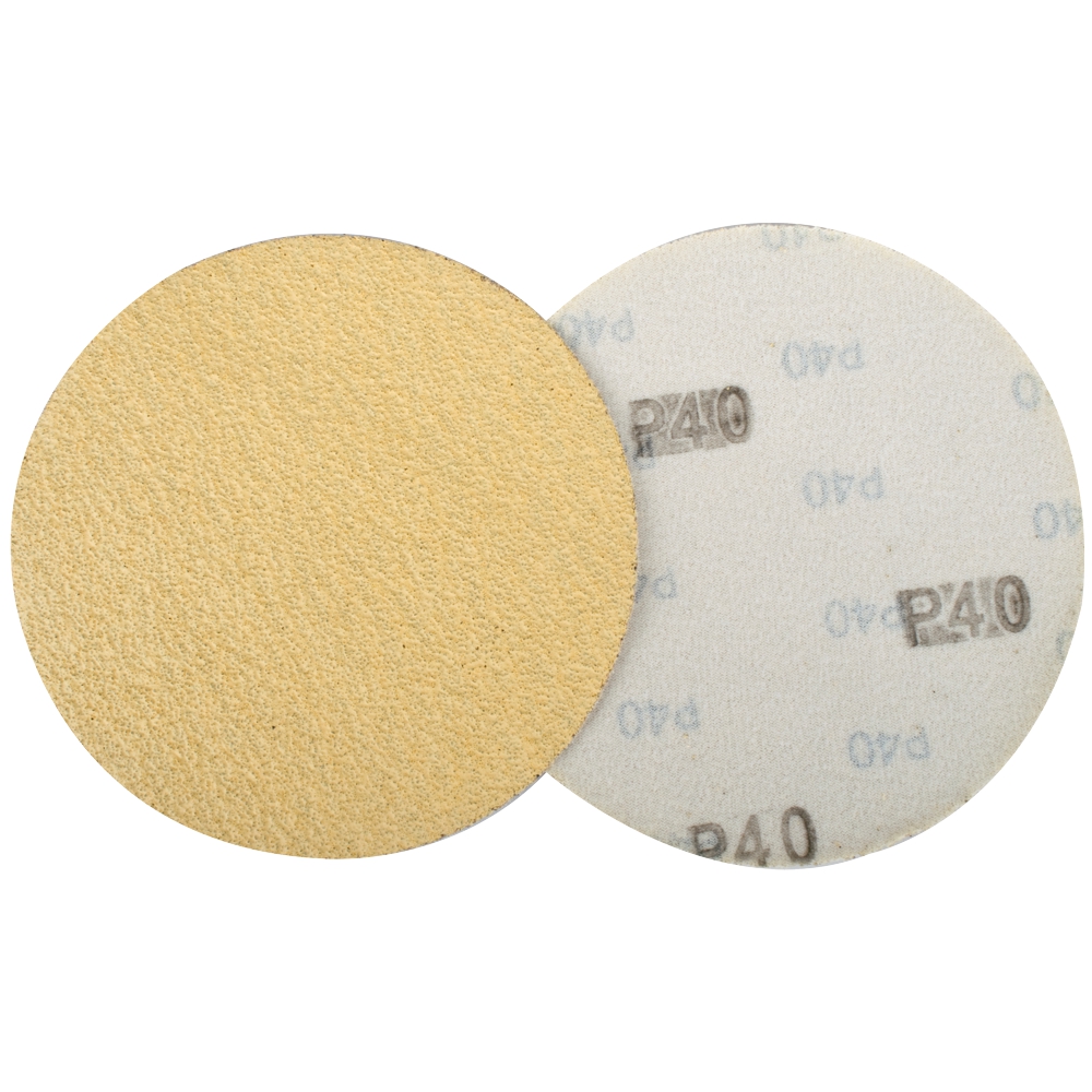 Gold Disc (50 Pieces) 40 Grit 150Mm Without Hole Hook And Loop