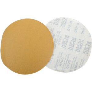 Gold Disc (50 Pieces) 240 Grit 150Mm Without Hole Hook And Loop