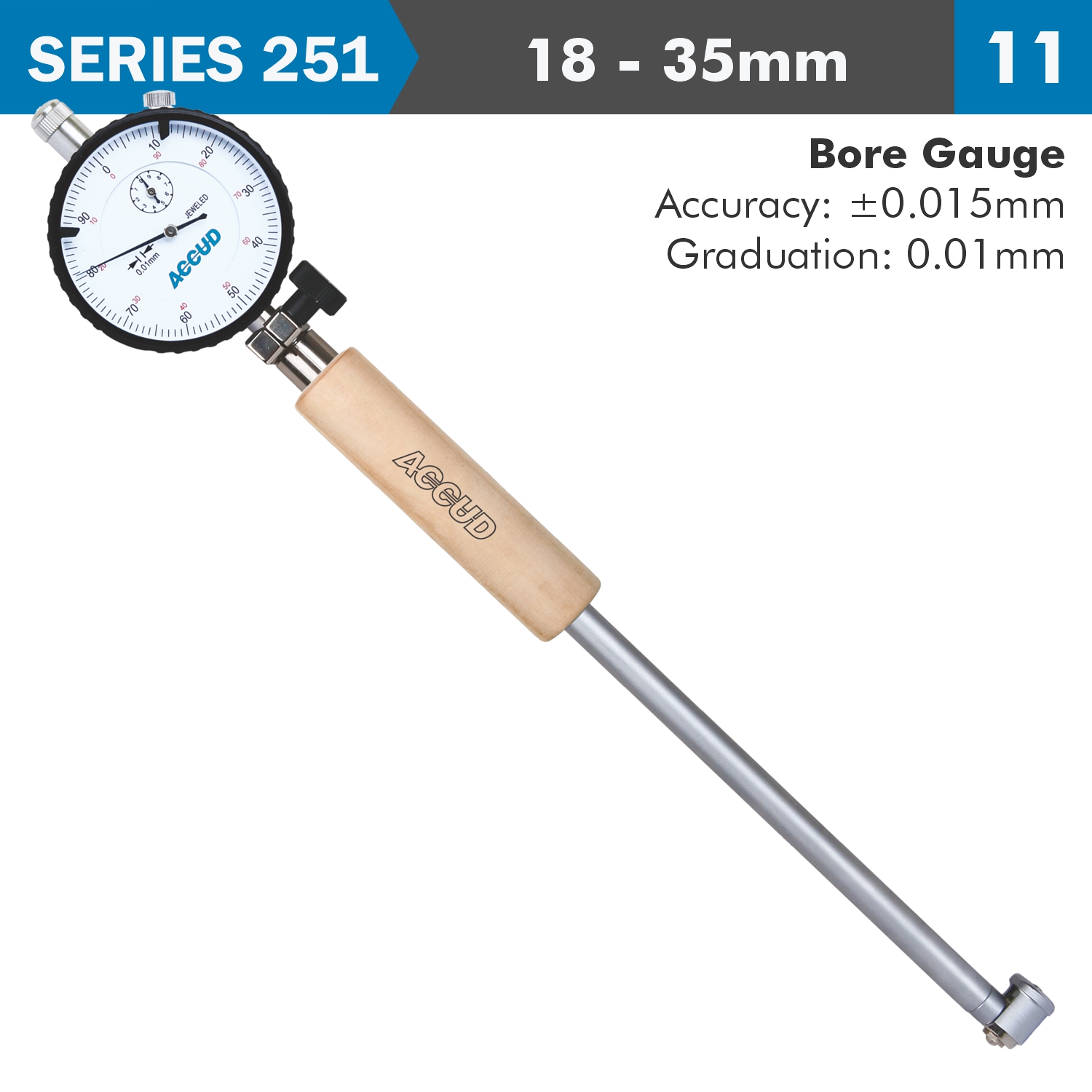 Dial Bore Gauge 18-35Mm 0.015Mm Acc. 0.001Mm Grad.