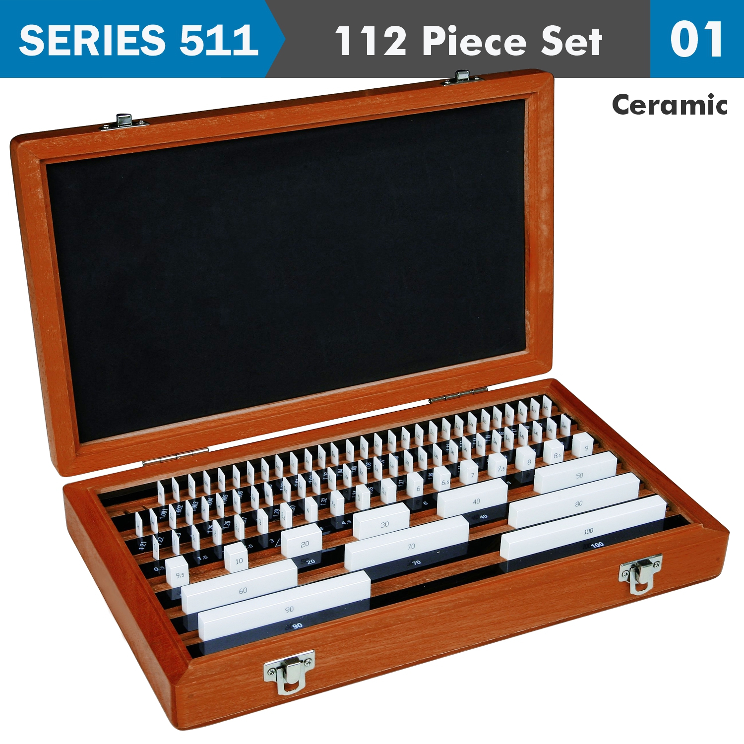 Ceramic Gauge Block Set Iso3650 Grade 1 112Pc