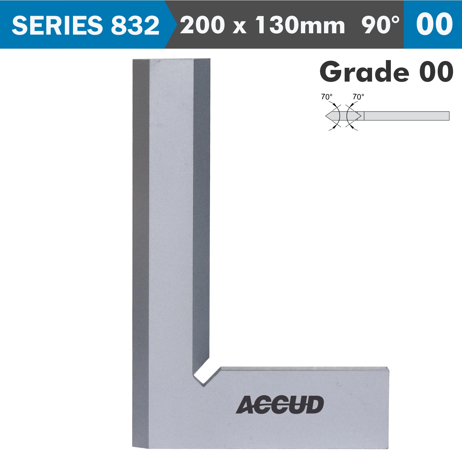 Beveled Edge Square 90 Deg. Grade 00 200X130Mm