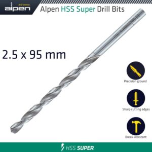 Hss Drill Bit Long 2.5 X 95Mm Bulk