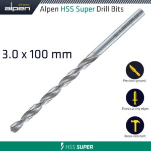 Hss Drill Bit Long 3 X 100Mm Bulk