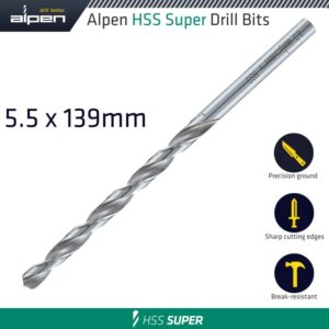 Hss Drill Bit Long 5.5 X 139Mm Bulk