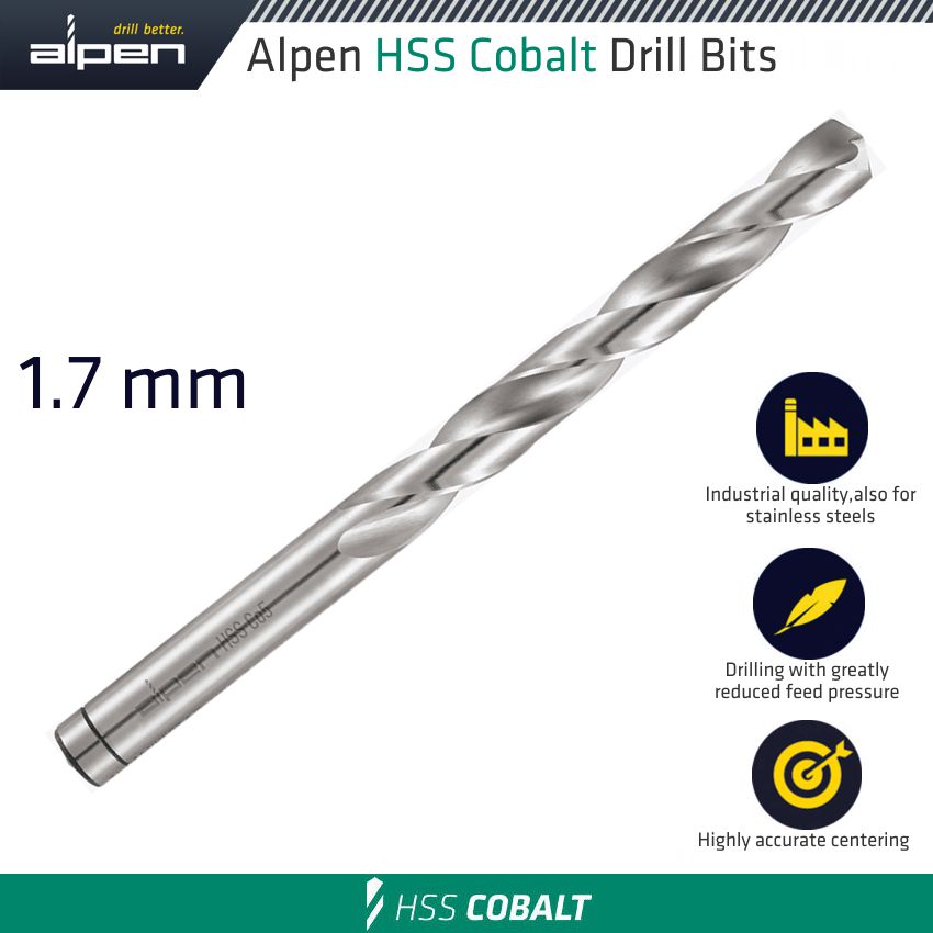 Hss Cobalt Din 338 1.7Mm Bulk