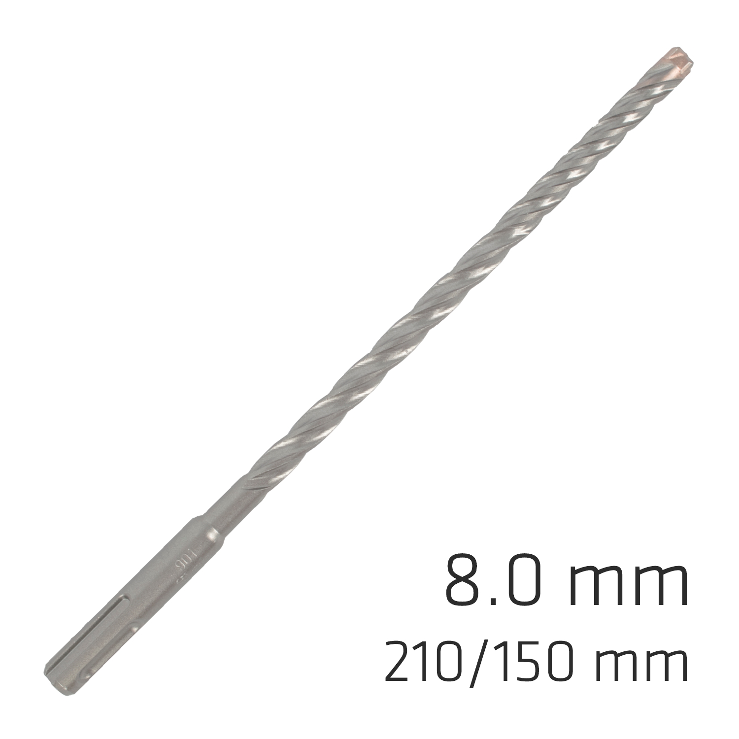 Force X 8.0 X 210/150 Sds-Plus Rebar Drill Bit X4 Cutting Edges - Bulk