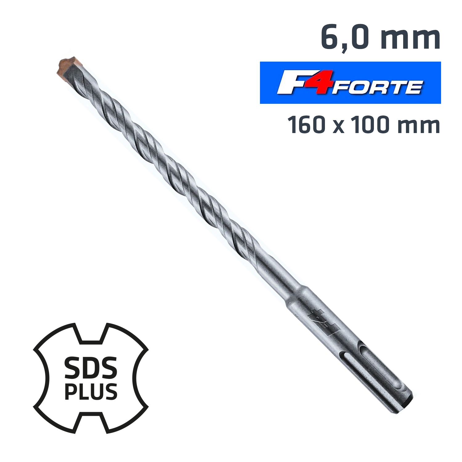 Sds Plus Drill Hammer F4 Bit 160 X 100 6Mm