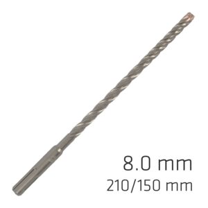 Force X 8.0 X 210/150 Sds-Plus Rebar Drill Bit X4 Cutting Edges