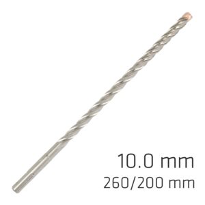 Force X 10.0 X 260/200 Sds-Plus Rebar Drill Bit X4 Cutting Edges