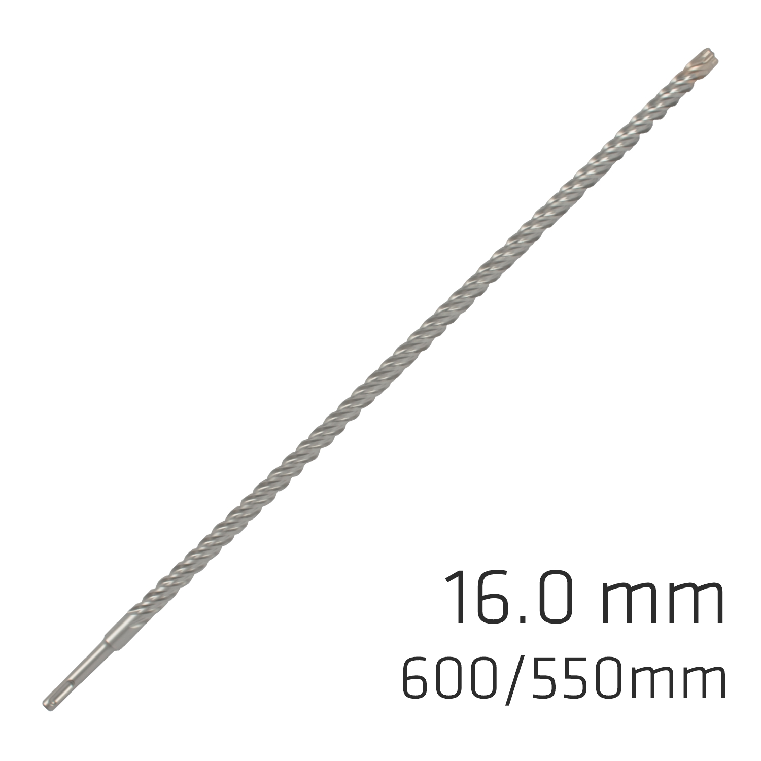 Force X 16.0 X 600/550 Sds-Plus Rebar Drill Bit X4 Cutting Edges