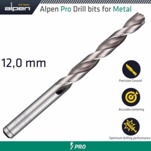 Alpen Pro Hss Drill Din 338 Rn 135  With Split Point 12.0Mm Bulk