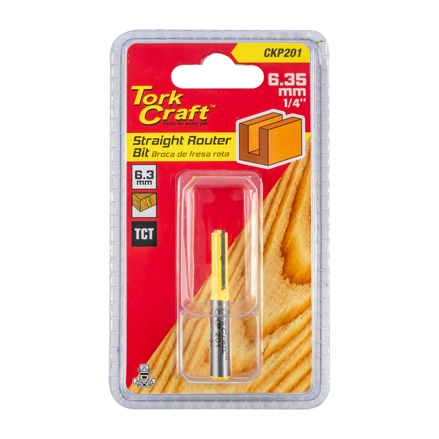 Router Bit Straight 1/4' (6.35Mm)