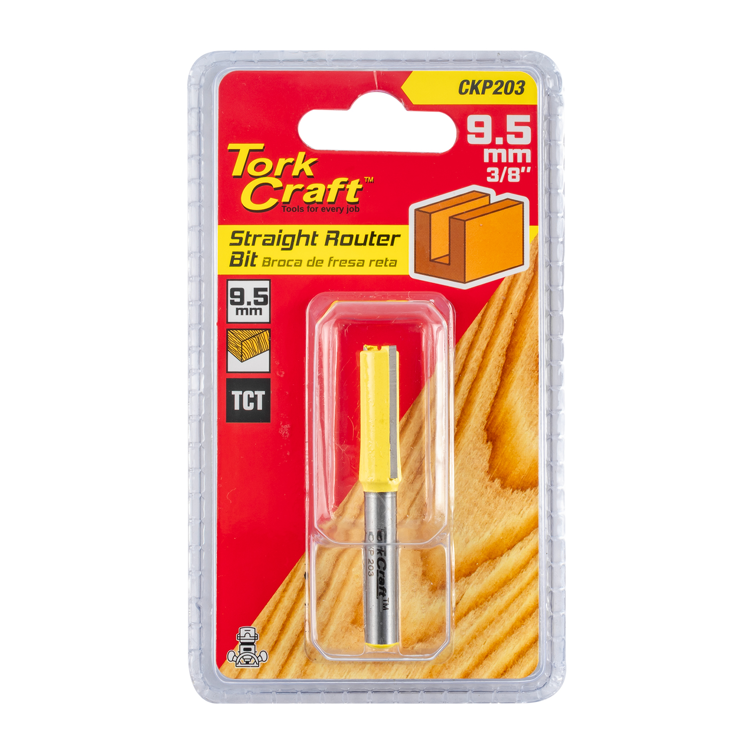 Router Bit Straight 3/8' (9.53Mm)