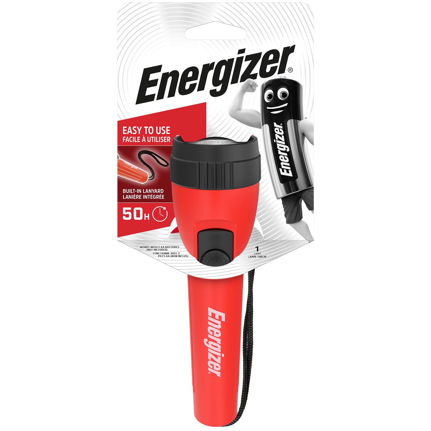 Torch Red Small 2Aa (Moq12 Energizer Flashlight