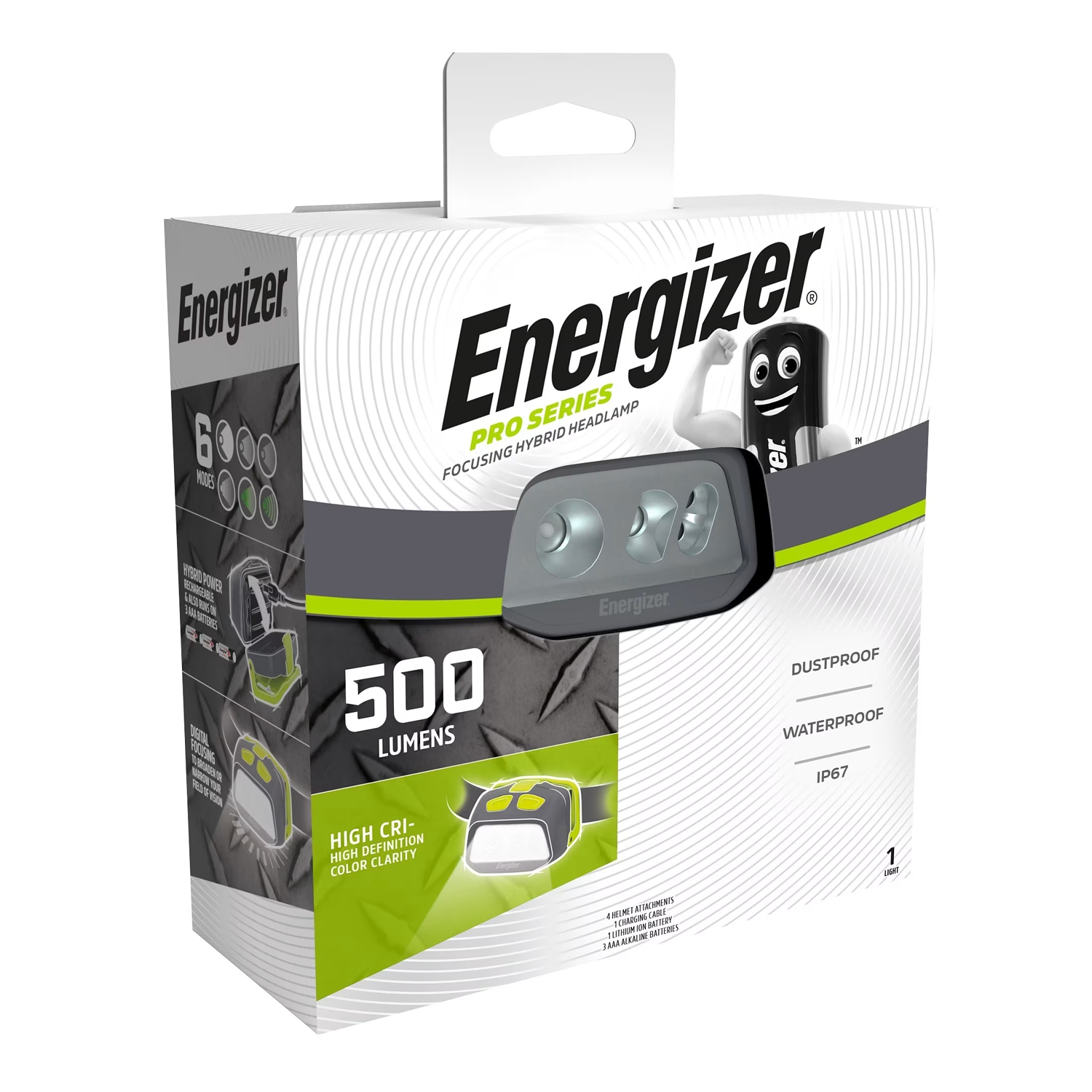 Pro Series Focusing Hybrid Headlight 500Lumens Energizer