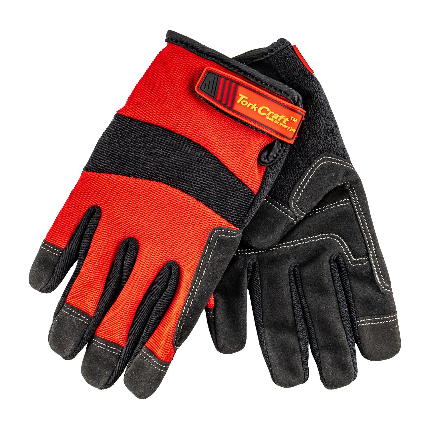 Work Glove Medium-All Purpose Red With Touch Finger