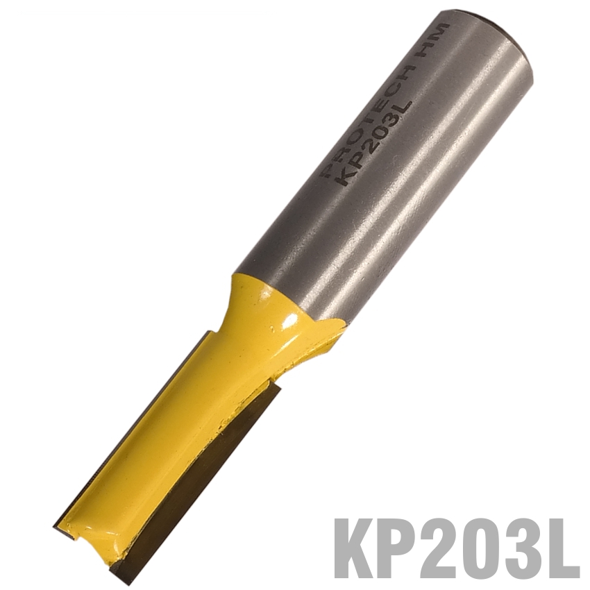 Straight Bit 3/8' (9.5Mm) X 1'(25.4Mm) Two Flute Long 1/2' Shank