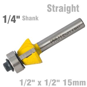 Bevel Trim Bit 1/2' X 1/2' 15Deg  1/4' Shank