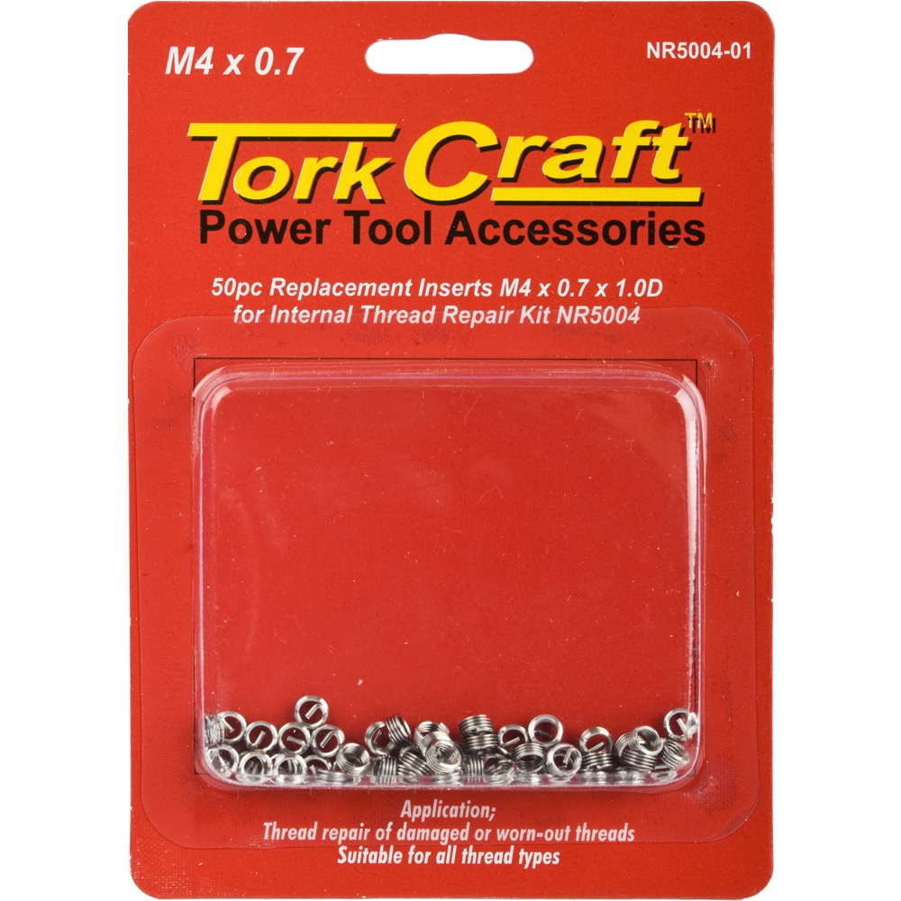 Thread Repair Kit M4 X 0.7 X1.0D Repl. Inserts For Nr5004