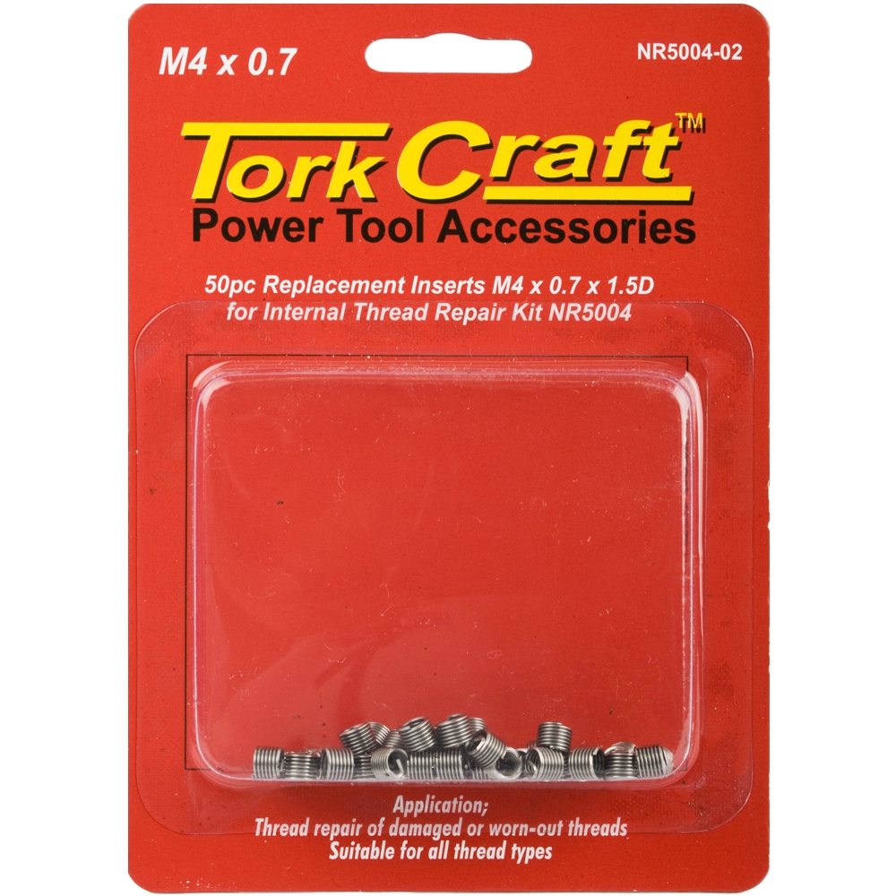 Thread Repair Kit M4 X 0.7 X1.5D Repl. Inserts For Nr5004