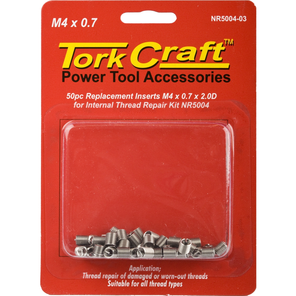 Thread Repair Kit M4 X 0.7 X 2.0D Repl. Inserts For Nr5004