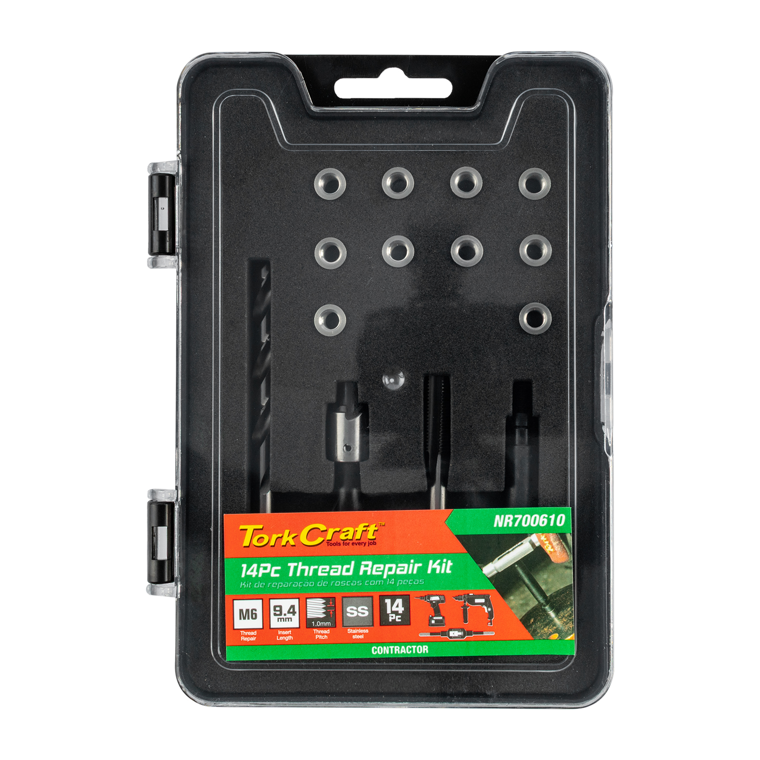 Thread Repair Kit 14Pc M6 X 1.0 X 9.4Mm Flange Insert