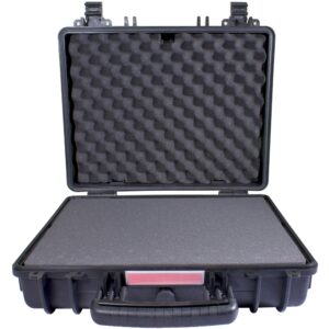 Hard Case 410X340X220Mm Od With Foam Black Water & Dust Proof (443412)