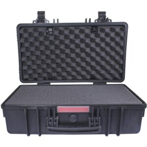 Hard Case 565X355X220Mm Od With Foam Black Water & Dust Proof (512717)