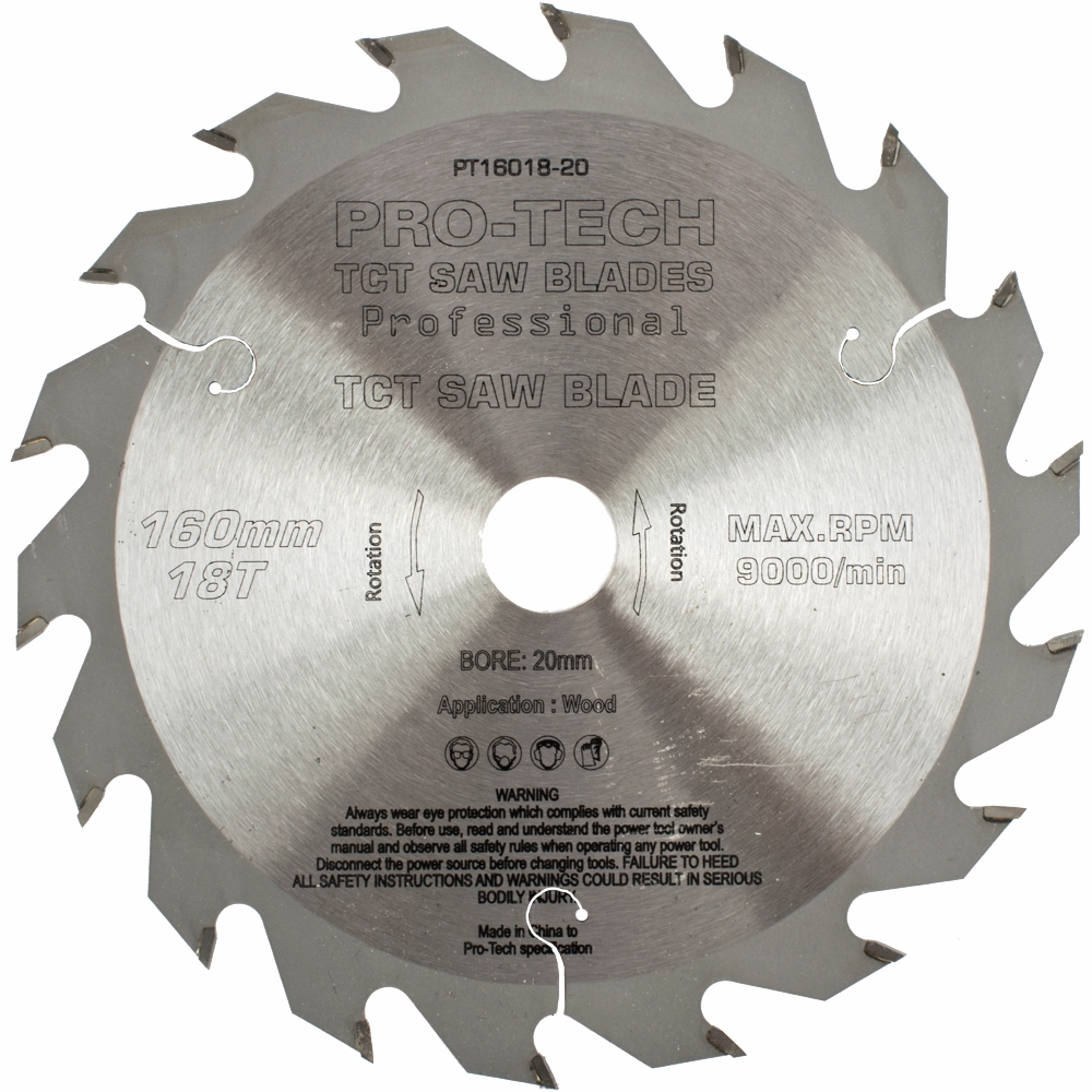 Saw Blade Tct 160X2.2X20X18T Wood Prof. Pro-Tech Fes. Ts55 Pw1