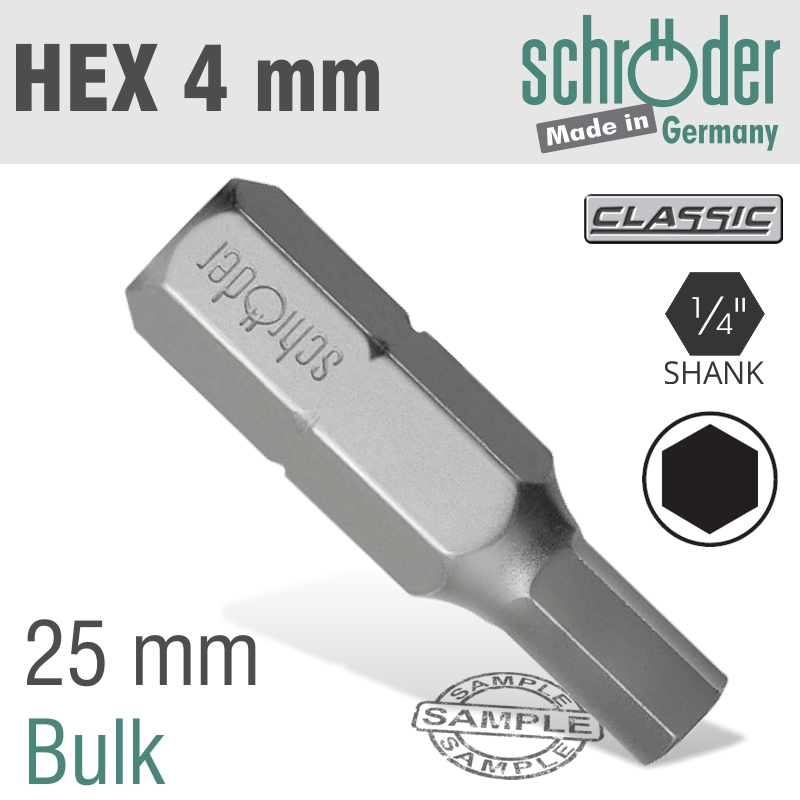 Allen Insert Bit 4Mm Hex