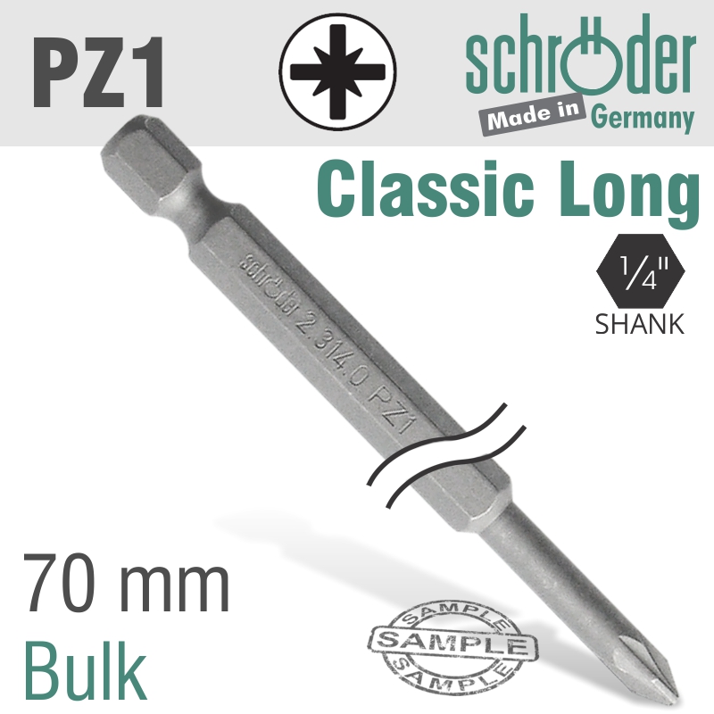 Pozi.no.1 70Mm Power Bit Bulk