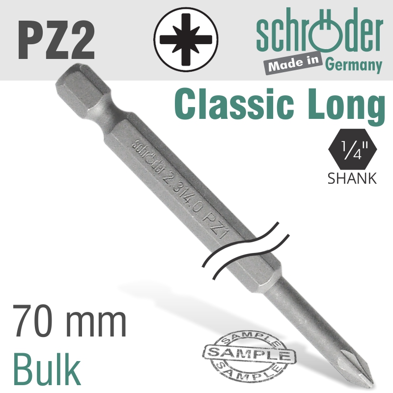 Pozi.no.2 70Mm Power Bit Bulk