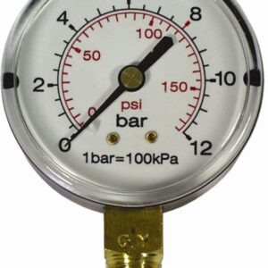 Press. Gauge 63Mm 1/4' Bot. Fit 0-16Bar 0-1600Kpa