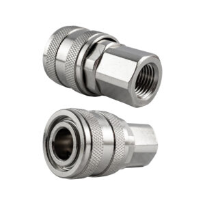 Quick Coupler Aro Style Brass  N/Plated 1/4' Female