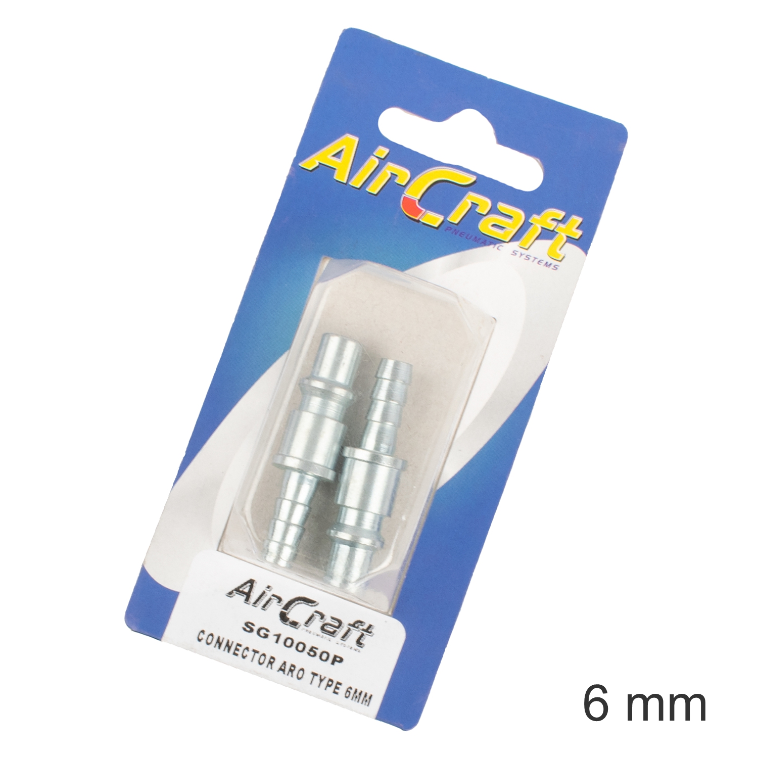 Connector Aro Type 6Mm Hosetail 2Pc Pack