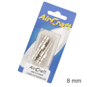 Connector German 8Mm Hosetail 2Pc Pack