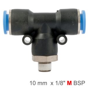 Pu Hose Fitting Tee 10Mm-1/8 M