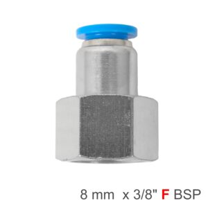 Pu Hose Fitting Straight Stud 8Mm-3/8 F