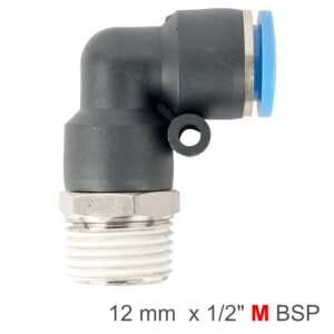 Elbow 12Mm-1/2 M Pu Hose Fitting