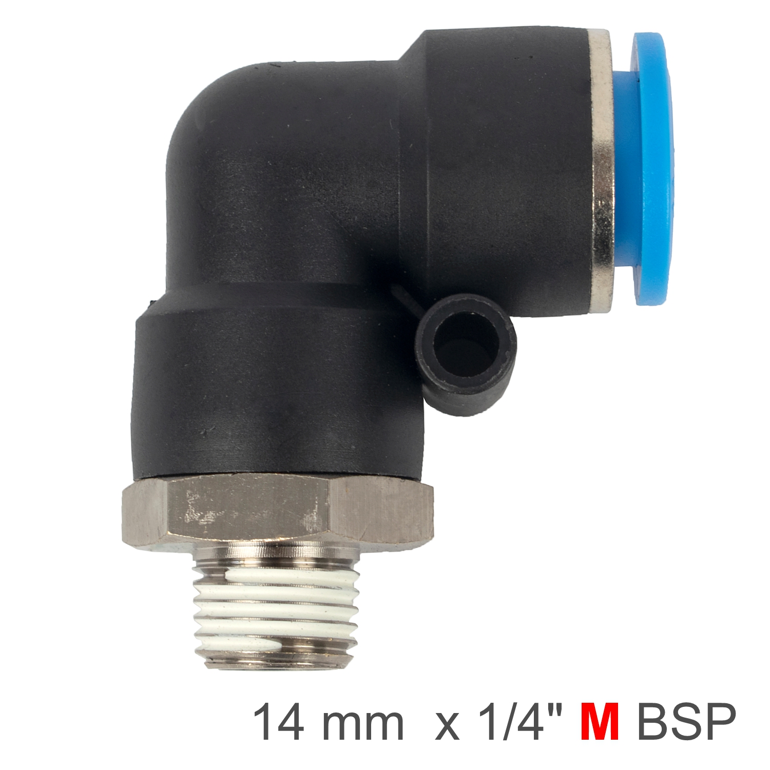 Elbow 14Mm-1/4 M Pu Hose Fitting