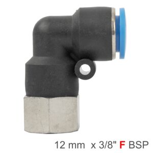 Pu Hose Fitting Elbow 12Mm-3/8 F