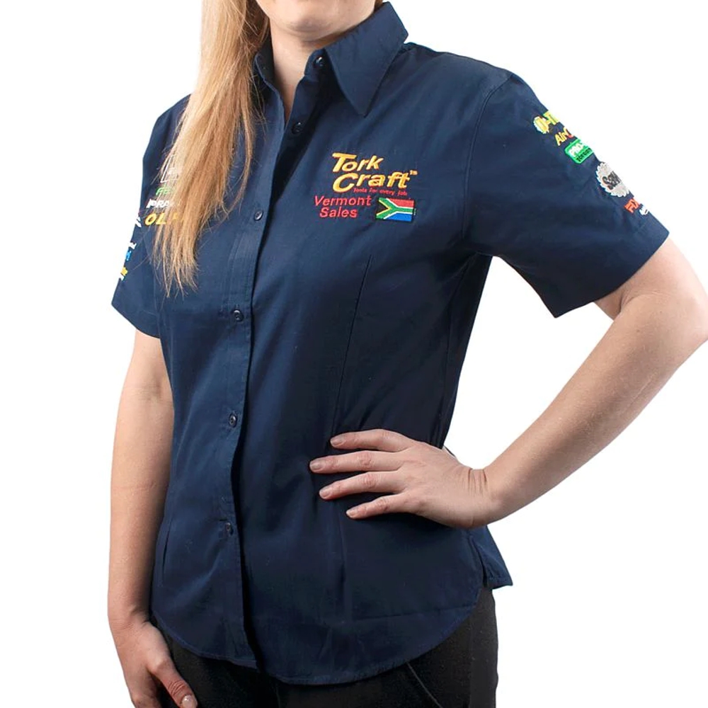 Vermont Ladies Blouse Navy Blue 3X-Large