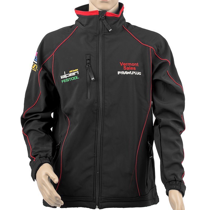 Tork Craft Soft Shell Jacket Black/Red Small